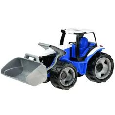 LENA: Tractor gigante con cargadora frontal azul/blanco 62cm