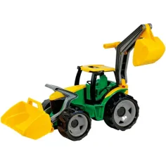LENA: Tractor gigante con cargadora frontal y pala amarilla/verde 65cm