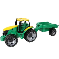 LENA: Tractor gigante con remolque verde/amarillo 93cm
