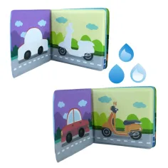 imagen de Libro de Bebé: Vehículos libro de baño suave 14x13cm 3