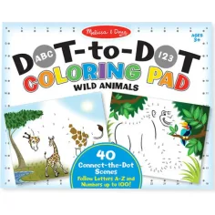 Libro de dibujos para conectar los puntos de animales salvajes - Melissa & Doug