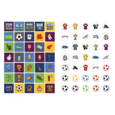 imagen de Libro para colorear de fútbol con pegatinas - Trefl 2