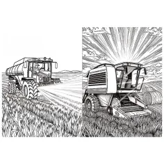 imagen de Libro para colorear de tractores y máquinas agrícolas - Trefl 2