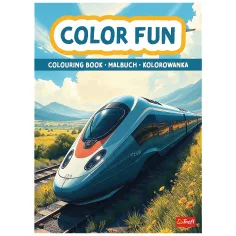 Libro para colorear de trenes y aviones - Trefl