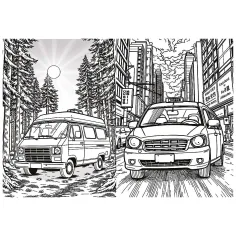 imagen de Libro para colorear de vehículos veloces - Trefl 2