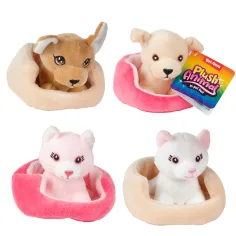 Lindos animales de peluche con cama en varias versiones 1ud