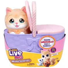 imagen de Little Live Pets: Gato en cesta con sus crías 1