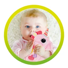 imagen de Little Stars: Pañuelo de babero con mordedor de unicornio 4