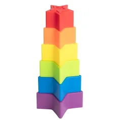 imagen de Little Stars: Torre de construcción en forma de estrella de colores 3