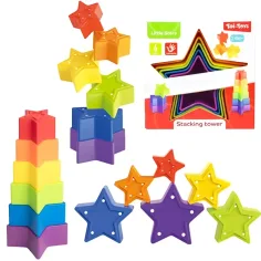 Little Stars: Torre de construcción en forma de estrella de colores