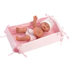 Llorens: Bebita muñeca de 26cm con cuna