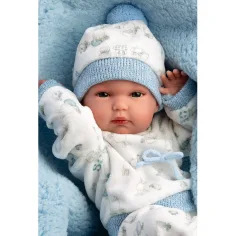 imagen de Llorens: Bimbo muñeca recién nacida de 35 cm con biberón y manta 3