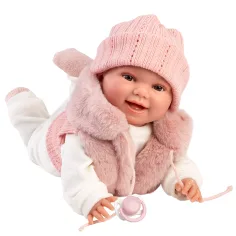 imagen de Llorens: Chloe de 38cm en un vestido rosa 3