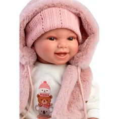 imagen de Llorens: Chloe de 38cm en un vestido rosa 4