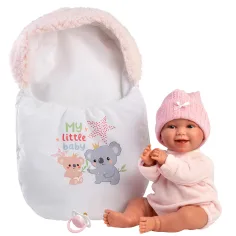 Llorens: Chloe muñeca llorona de 38 cm con saco de dormir