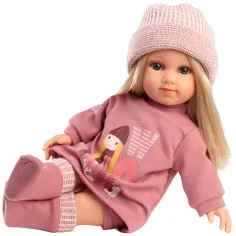 imagen de Llorens: Elena muñeca de 35 cm en conjunto rosa 3