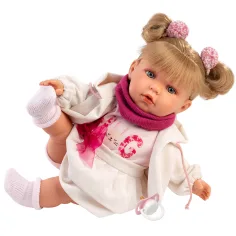 imagen de Llorens: Júlia muñeca llorona de 42 cm con chupete y falda con lazo 3