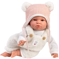 imagen de Llorens: Lara muñeca llorona de 38 cm con gorro de orejas de oso 3