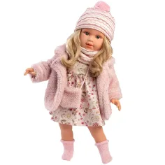 Llorens: Lucia muñeca de 40 cm con vestido de flores y bolso