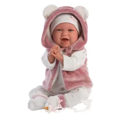 Llorens: Mimi muñeca de niña recién nacida con función de risa de 42cm