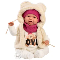 Llorens: Mimi muñeca llorona de 42 cm en conjunto Love Bear