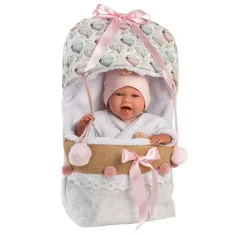 Llorens: Mimi recién nacido 40cm niña llorona en manta