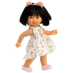 Llorens: Muñeca de 28 cm con diadema de pompones y falda