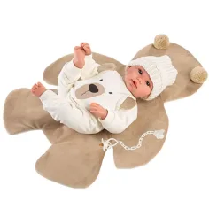 Llorens: Muñeca recién nacida de 36 cm con ropa de oso