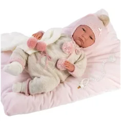 imagen de Llorens: Muñeca recién nacida realista de edición limitada con ropa de borlas de 42 cm 2