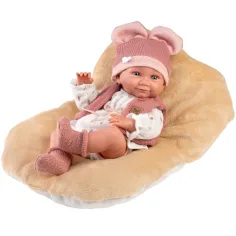 imagen de Llorens: Nica muñeca recién nacida niña con almohada suave 38cm 4
