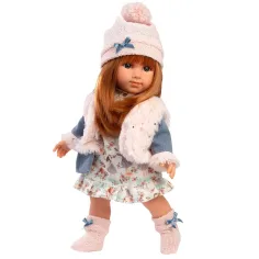 Llorens: Nicole muñeca de 35 cm con cabello rojo y chaleco rosa