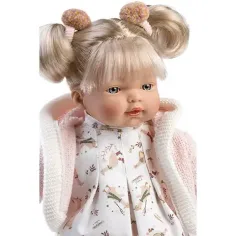 imagen de Llorens: Roberta muñeca llorona con chupete, vestido rosa 33cm 3