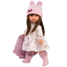imagen de Llorens: Sara muñeca de 35 cm en falda rosa con flores 3