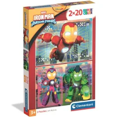 Los maravillosos amigos de Iron Man 2x20 piezas Supercolor puzzle - Clementoni