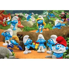 imagen de Los Pitufos diversión en el bosque puzzle de 104 piezas - Clementoni 2