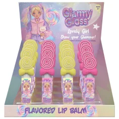 Luna: Bálsamo labial saborizado en forma de piruleta en varias versiones 1ud