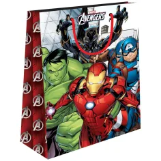 Luna: bolsa de regalo de Marvel Vengadores con diseño de superhéroes 26x32x12cm