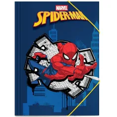 Luna: Carpeta de goma con diseño de Spider-Man azul 25x35 cm