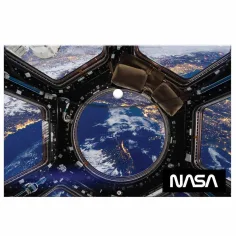 Luna: carpeta de plástico con broche de la NASA tamaño A/4