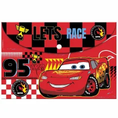 Luna: Carpeta de plástico con broche Disney Cars tamaño A/4
