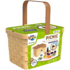 Luna: Conjunto de juego de picnic en cesta de 25 piezas