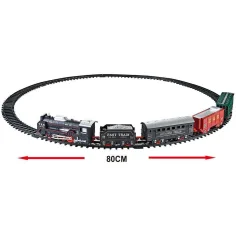 imagen de Luna: Conjunto de tren clásico de 10 piezas con locomotora de vapor de 80 cm de vía, con luz y sonido 2