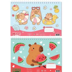 Luna: Cuaderno de bocetos Capybara A4 de 30 hojas en varias versiones
