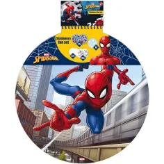 Luna: Cuaderno de bocetos creativo de 40 páginas con diseño de Spiderman, pegatinas y plantillas