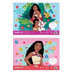 Luna: Cuaderno de bocetos creativo para colorear Vaiana 2 con pegatinas y plantillas en varias versiones