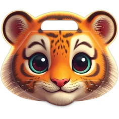 Luna: Cuaderno de bocetos en forma de tigre de 40 hojas 28x28 cm