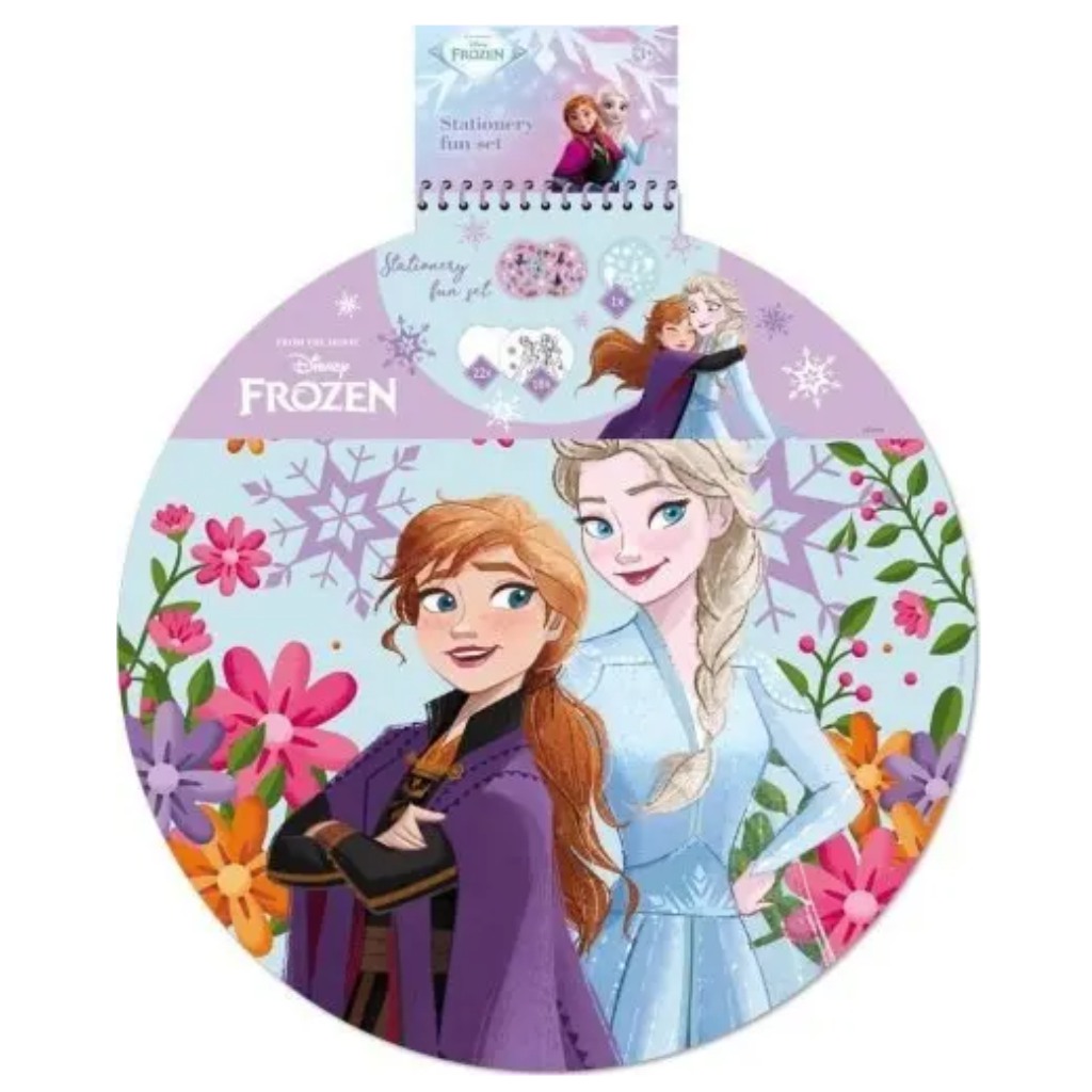 Luna: Cuaderno redondo de 40 hojas de Frozen con pegatinas