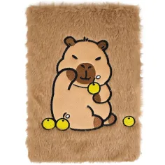 Luna: Diario de peluche con estampado de capibara