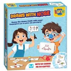imagen de Luna: ¡Dibuja con tu nariz! divertido juego de mesa con 54 tarjetas de tarea 1