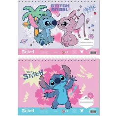 Luna: Disney Stitch cuaderno creativo para colorear con pegatinas y plantillas en varias versiones